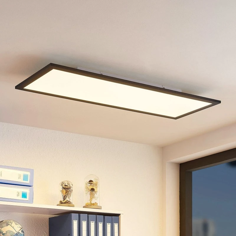 Lindby Nelios Lampa Sufitowa LED 80x30 cm Black CCT