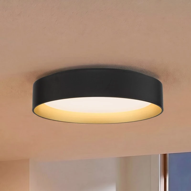 Lindby Gracjan Lampa Sufitowa LED Black/Gold Ø45cm