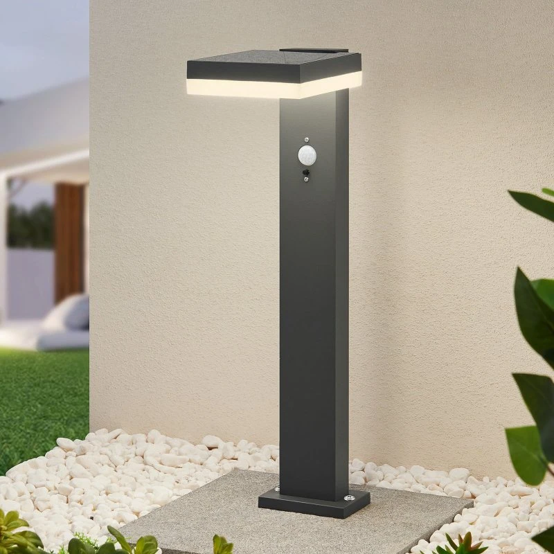 Lindby Laira Lampa Solarna Ogrodowa z Czujnikiem Ruchu Anthracite