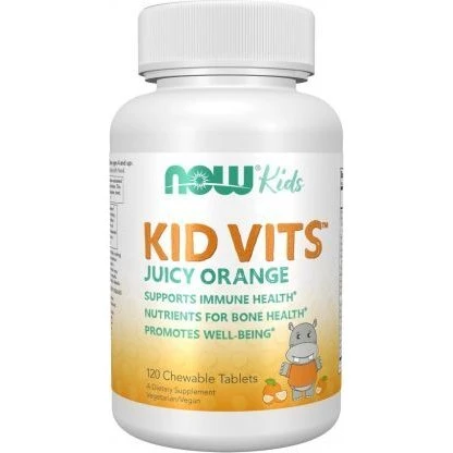 NOW FOODS Kid Vits Juicy Orange 120 tabl.