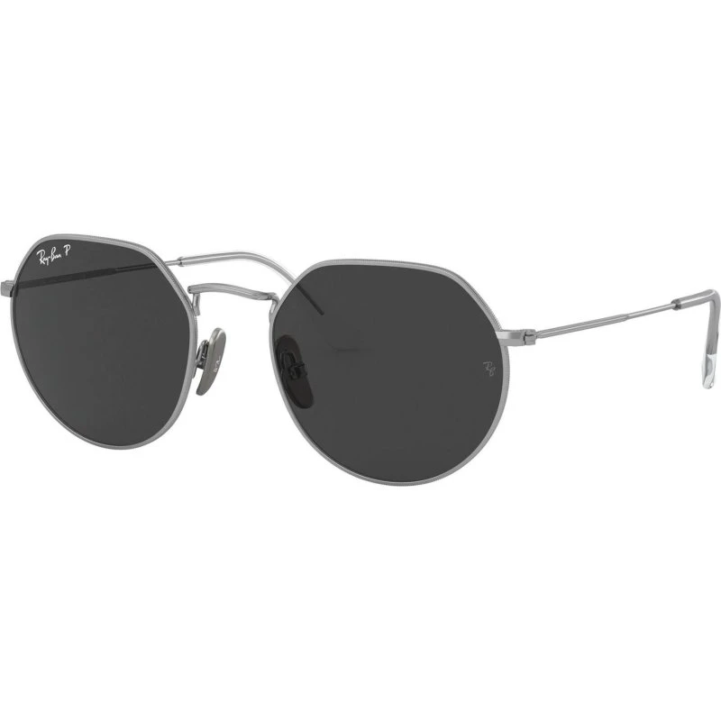 Ray-Ban RB 8165 9209/48 53, okulary przeciwsłoneczne z polaryzacją, srebrne, tytan