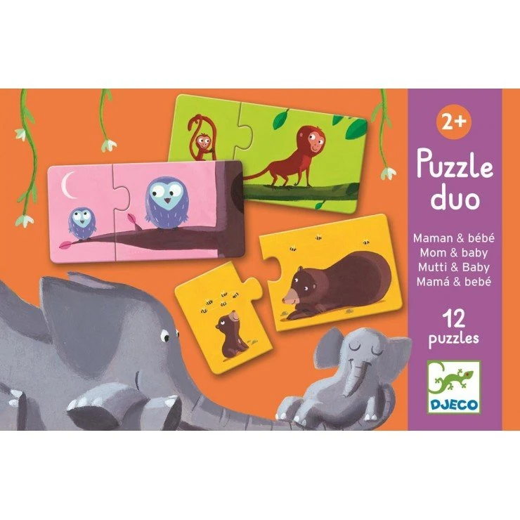 Djeco Puzzle Duo Mama i Dziecko 24 elementy