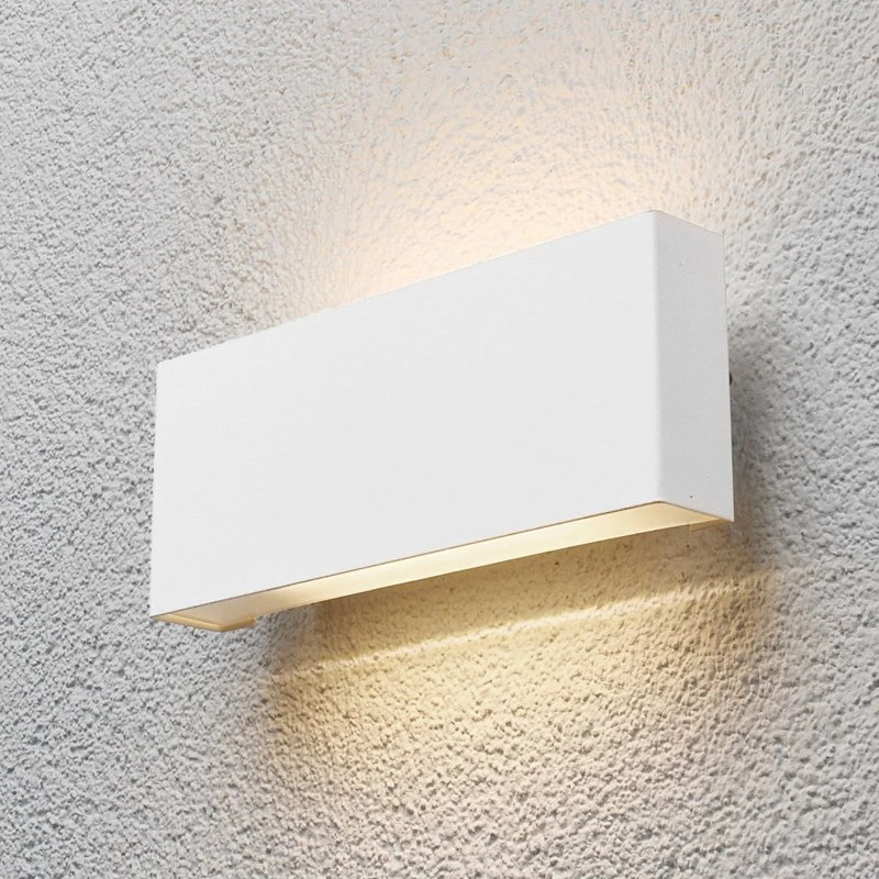 Lindby Safira LED Lampa Ścienna Zewnętrzna Biała