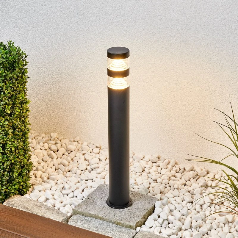 Lindby Lanea Słupek Ogrodowy LED 60 cm - Czarny, Stal Nierdzewna