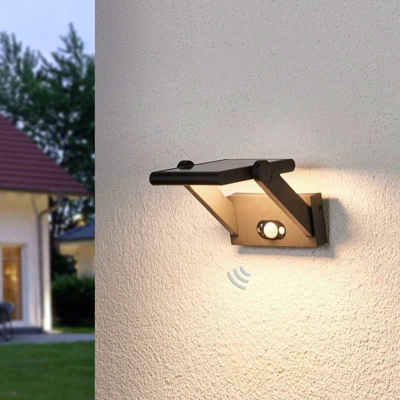 Solarna lampa zewnętrzna LED VALERIAN - Grafitowa