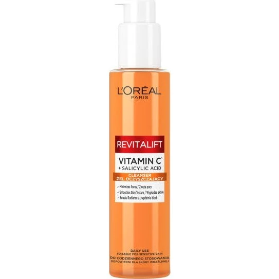 L'Oreal Paris Revitalift Żel Oczyszczający z Witaminą C i Kwasem Salicylowym 150ml