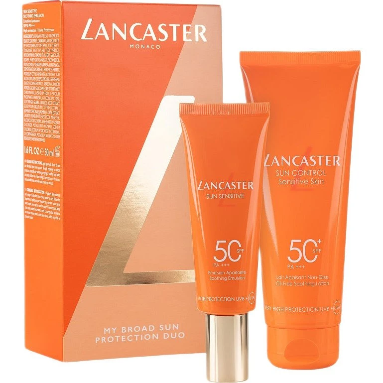Lancaster Sun Care zestaw łagodzący SPF50 (balsam 125ml + emulsja 50ml)