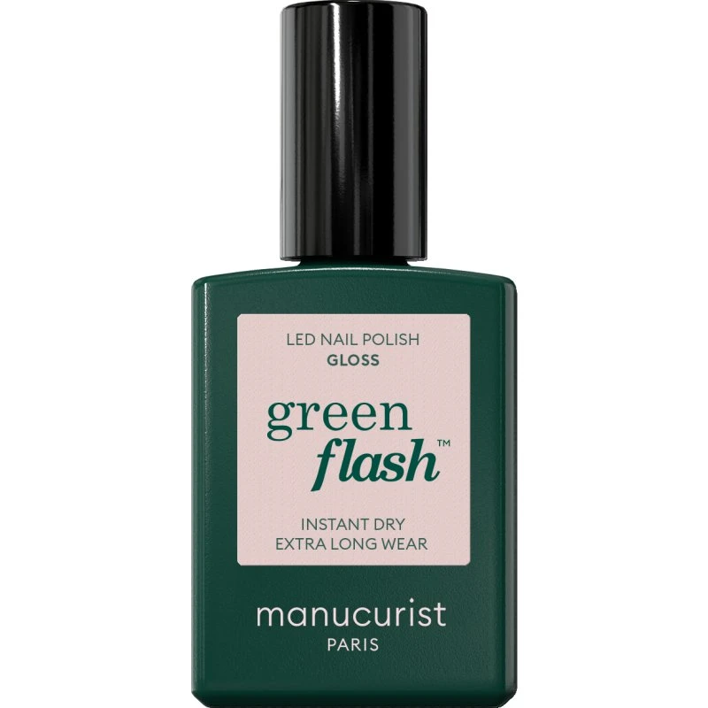 Manucurist Green Flash Gloss - Biały lakier do paznokci z różowym blaskiem