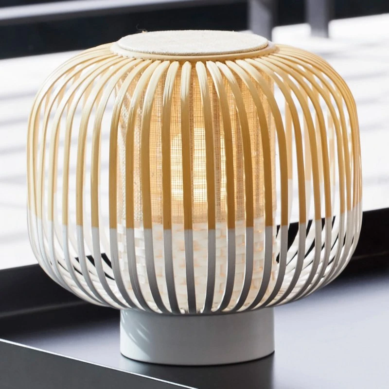 Forestier Bamboo Light S Lampa Stołowa Biała 24 cm