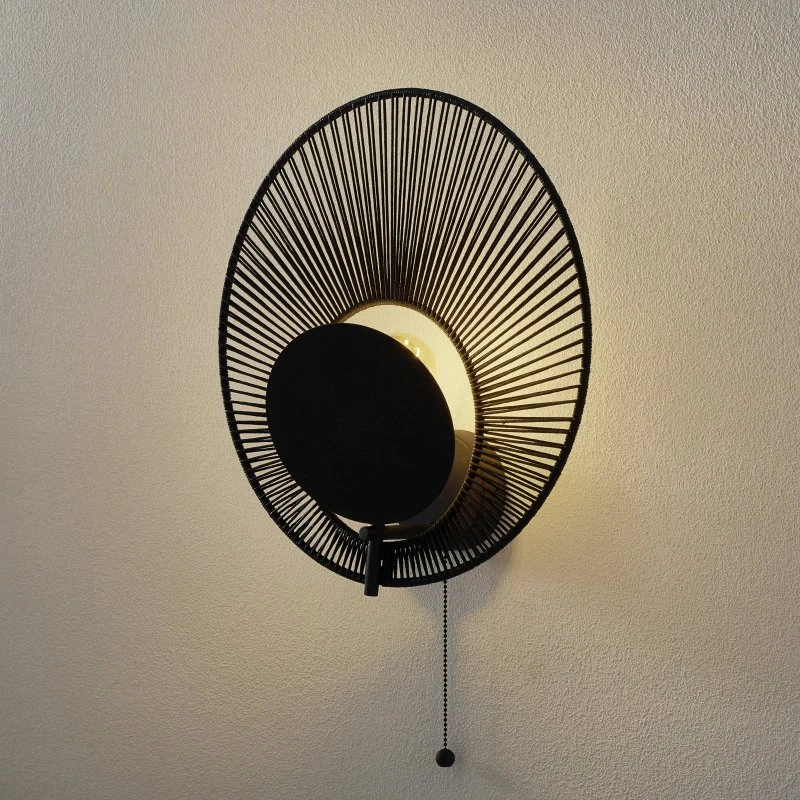 Forestier Oyster designerska lampa ścienna, czarna