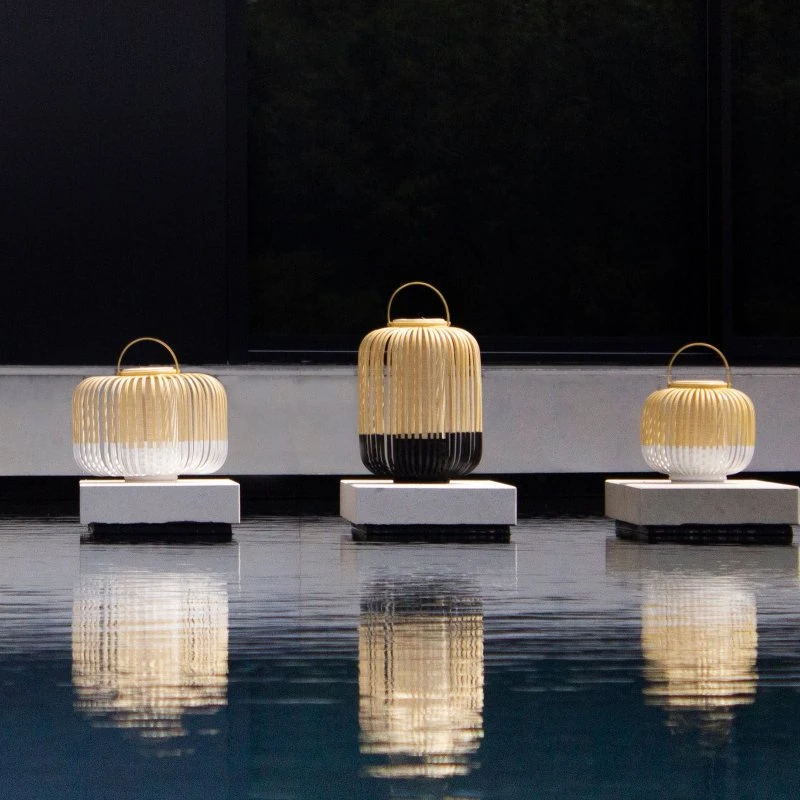 Forestier Take A Way M Black - Lampa stołowa bambusowa