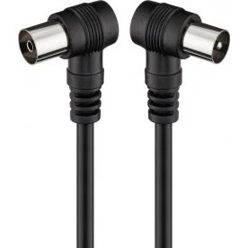 GOOBAY AC-3C2V-AA-0250-BK Kabel antenowy 2,5 m kątowy 75Ω