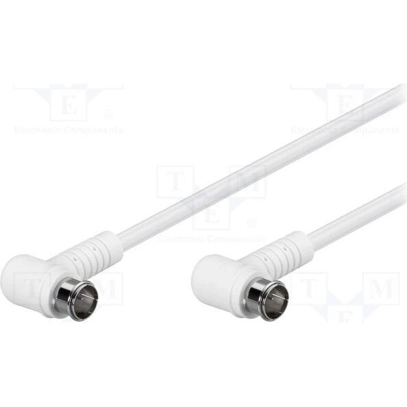 GOOBAY BQFW-0350 Kabel SAT kątowy F 3,5 m, 75Ω, biały