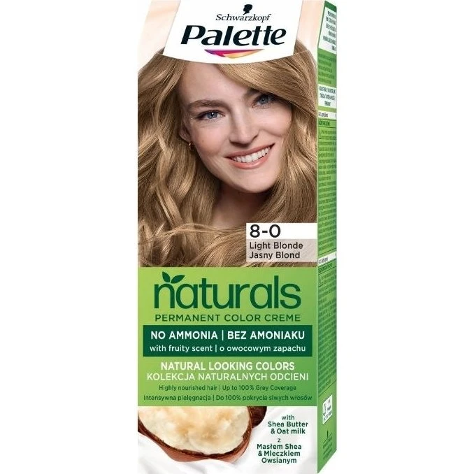 Schwarzkopf Palette Permanent Naturals 8-0 Jasny Blond