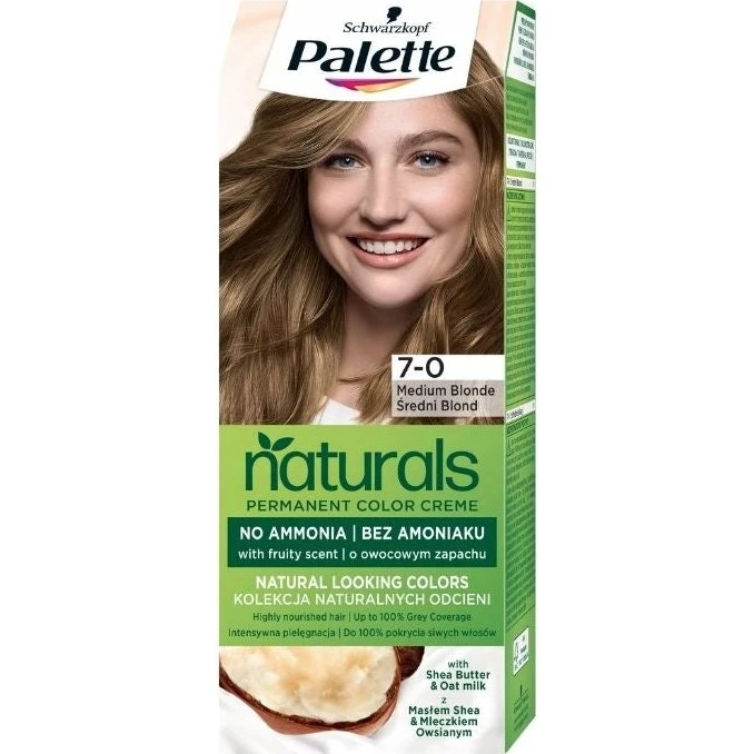 Schwarzkopf Palette Permanent Naturals Color Creme 7-0 Średni Blond