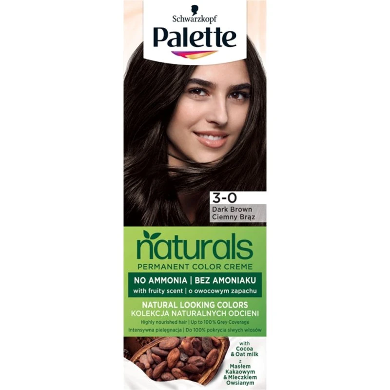 Schwarzkopf Palette Permanent Naturals 800/ 3-0 Ciemny Brąz