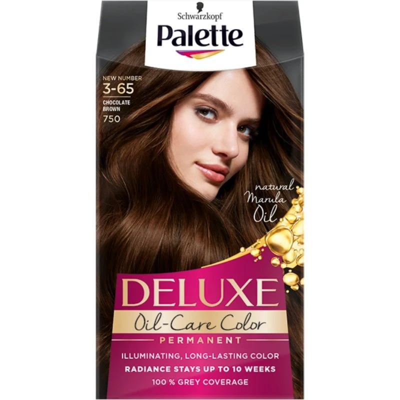 Schwarzkopf Palette Deluxe Oil-Care Color 750 (3-65) Czekoladowy Brąz