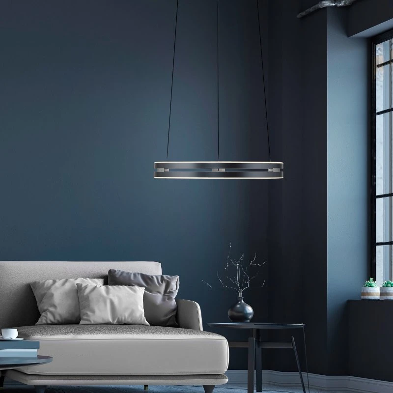 Paul Neuhaus PURE E-Loop Żyrandol LED Mystic Grey 50 cm
