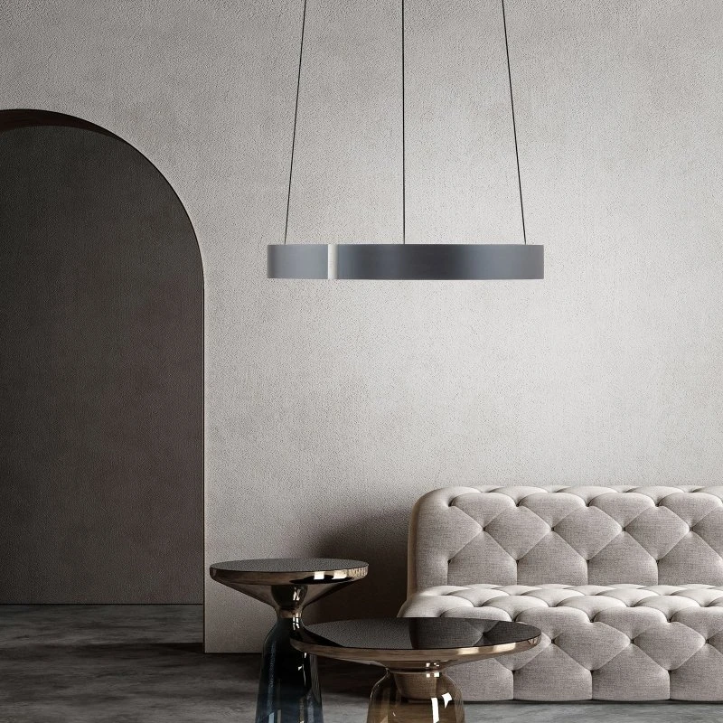 Paul Neuhaus PURE E-Clipse Żyrandol LED Mystic Grey Ø 50 cm