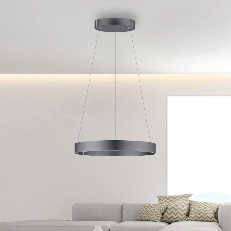 Paul Neuhaus E-Clipse Żyrandol LED Mystic Grey Ø 70 cm CCT
