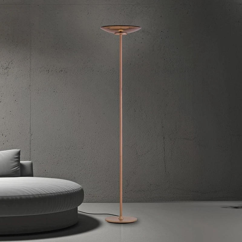 Lampa stojąca PURE PURE Moon LED – brązowa, szkło bursztynowe