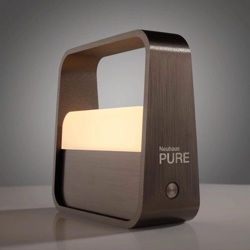 Lampa stołowa LED PURE Go, ciemny brąz, akumulatorowa