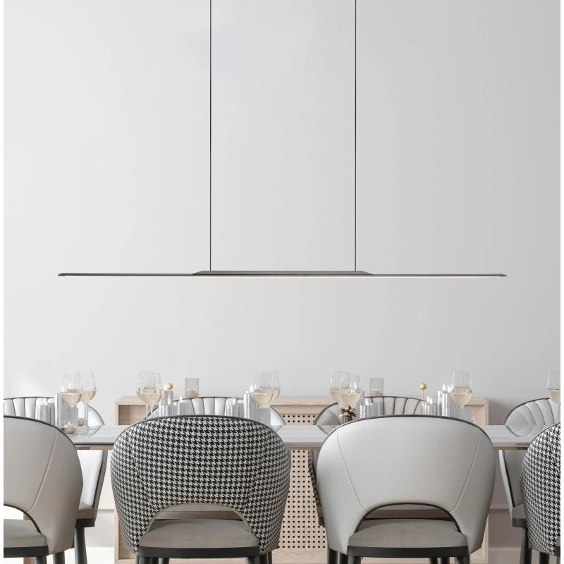 PURE LED Surface 125 cm - Żyrandol aluminiowy, szary, 3000 K