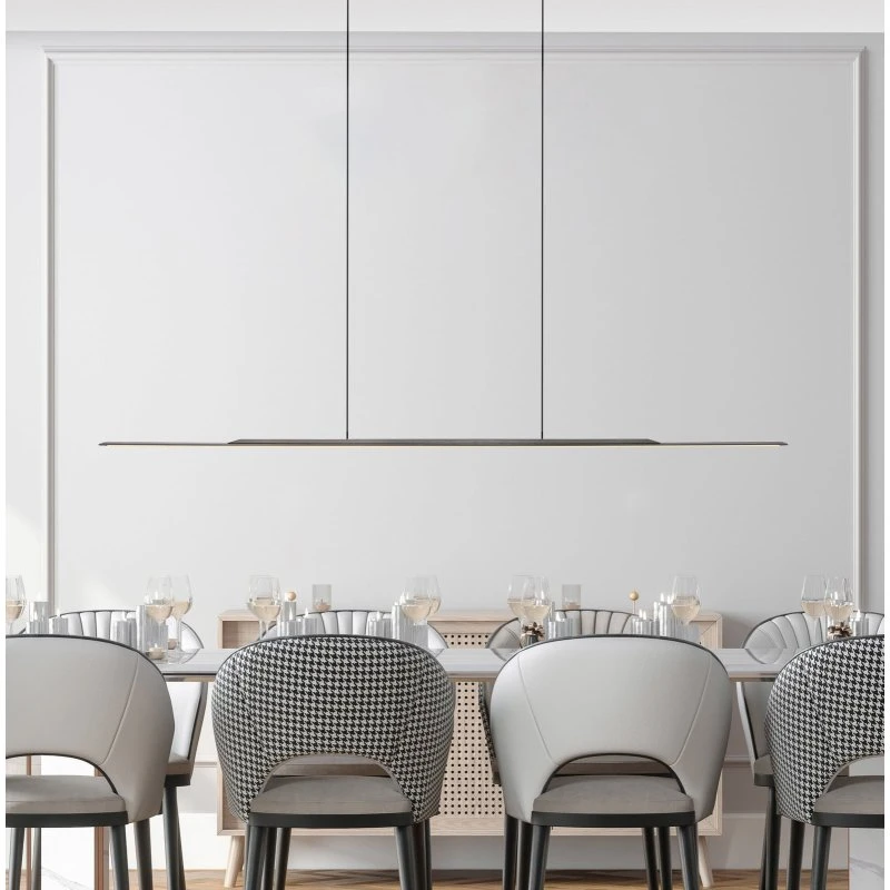 PURE LED Surface Żyrandol 160 cm, szary, aluminium, 3000 K
