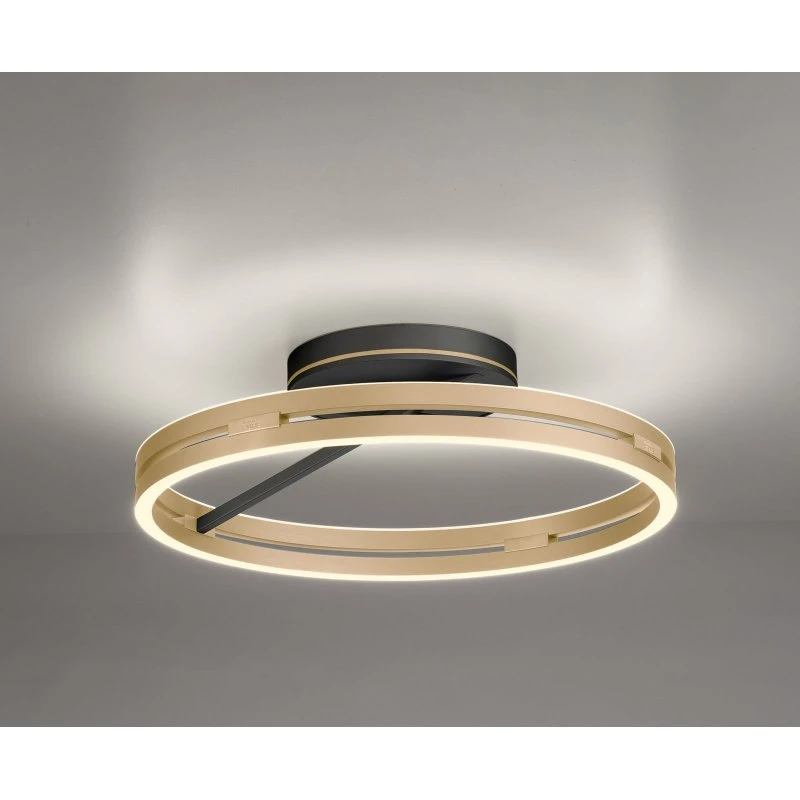 Lampa sufitowa LED PURE Loop, czarna/kość słoniowa, Ø 60 cm, CCT