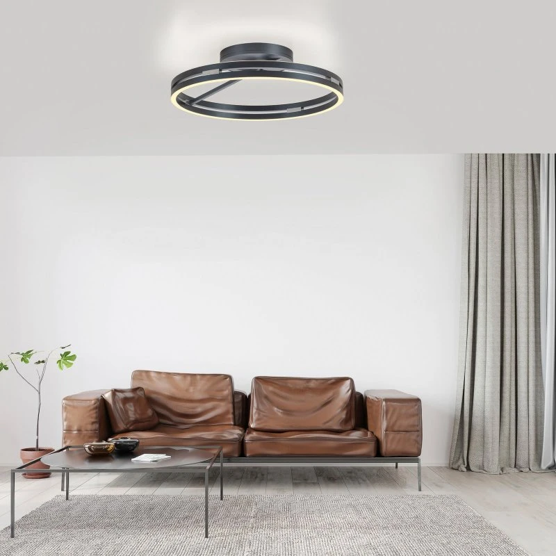 Lampa sufitowa LED PURE Loop, Mystic Grey, Ø 60 cm, CCT
