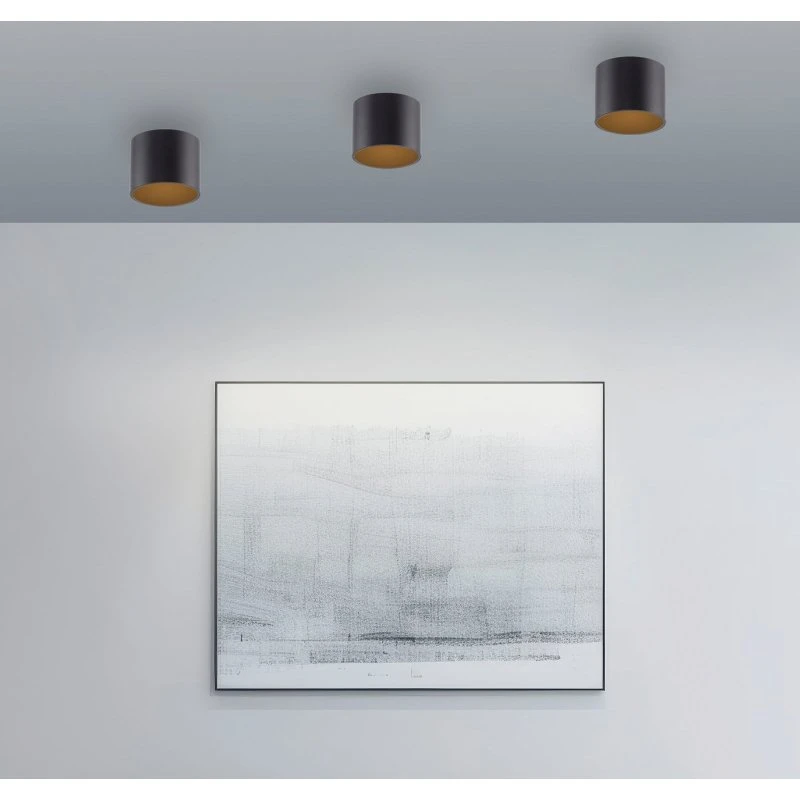Lampa sufitowa LED PURE Point czarna, Ø 18 cm, IP44