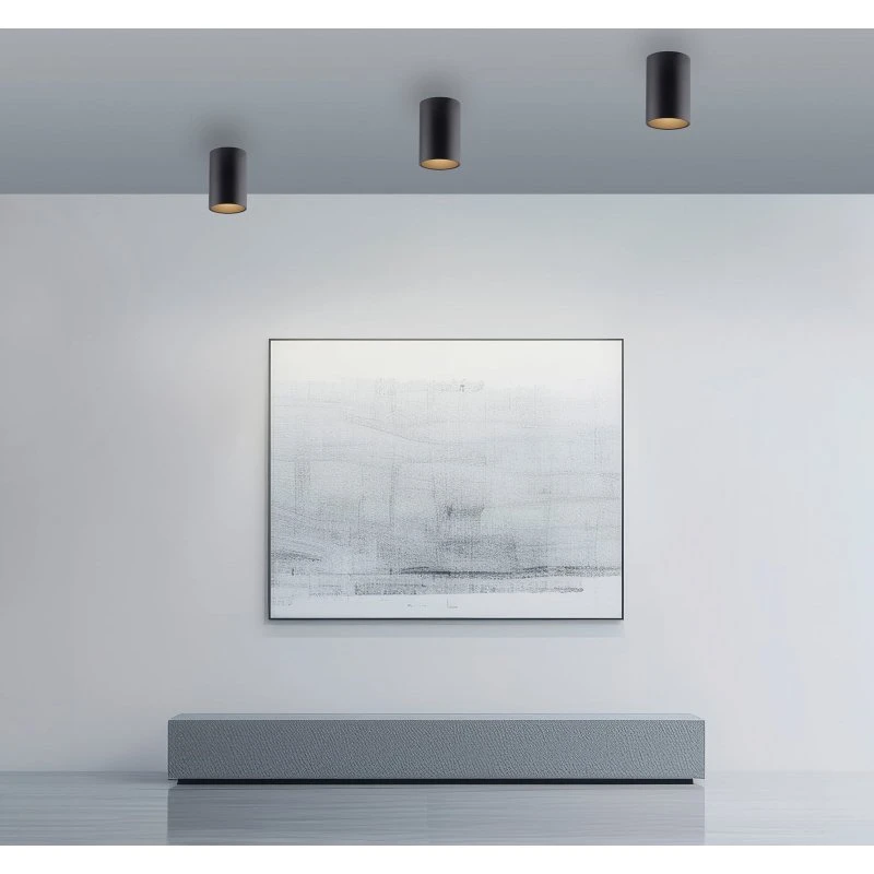 Lampa sufitowa LED Point PURE czarna, Ø 6 cm, IP44