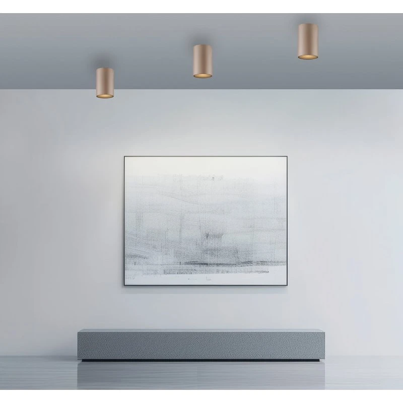 Lampa sufitowa LED PURE Point, brązowa, Ø 6 cm, IP44