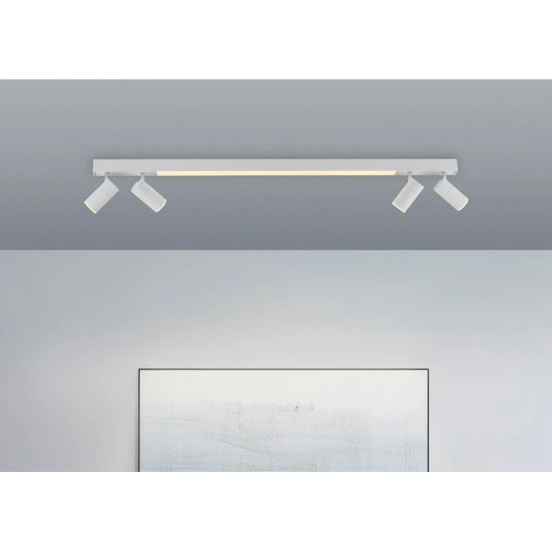 PURE Lines Lampa sufitowa LED 120 cm, biała, CCT, z pilotem