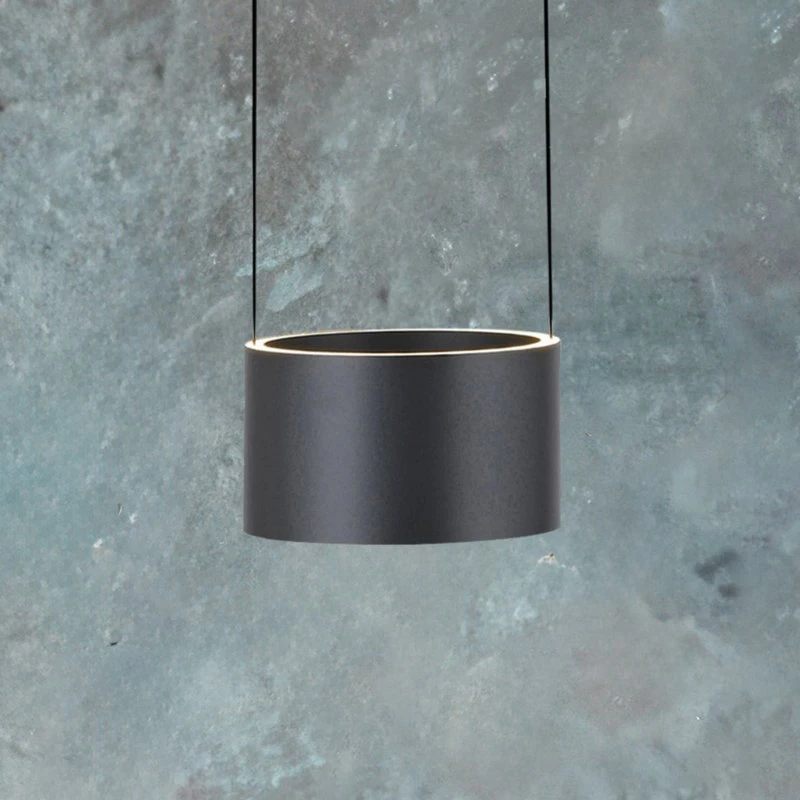 Lampa wisząca LED PURE Clipse, szara, Ø 20 cm, CCT