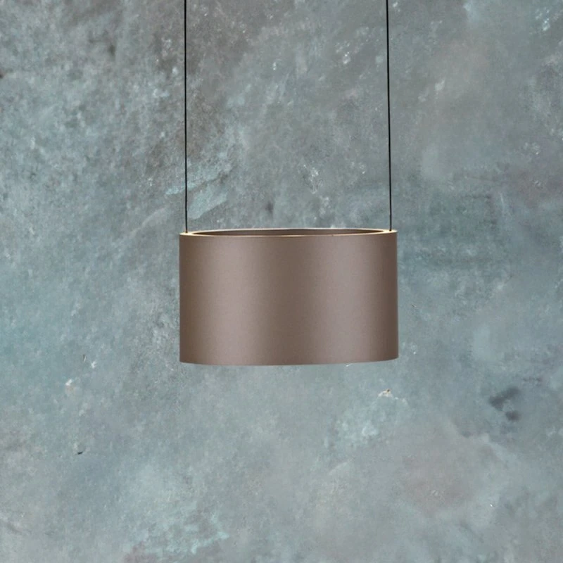 Lampa wisząca LED PURE Clipse, brązowa, Ø 20 cm, CCT