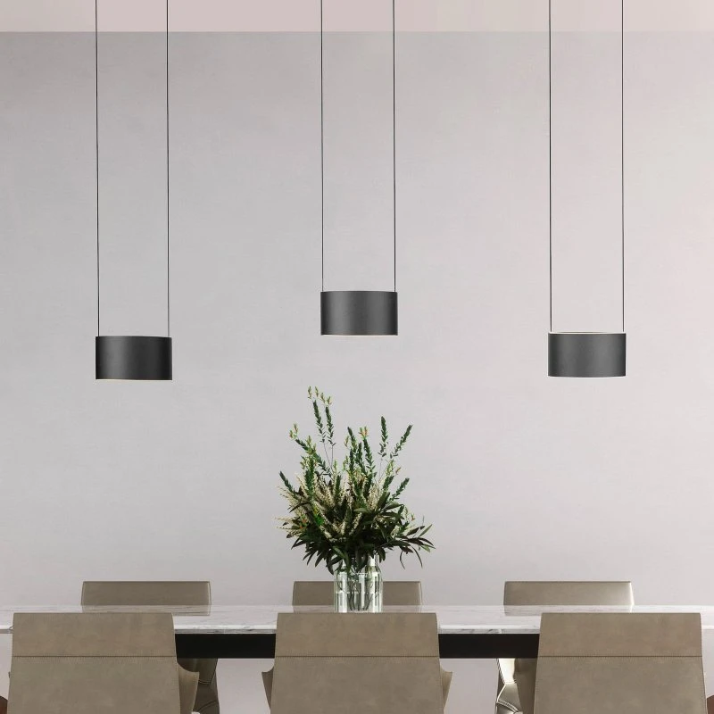 Żyrandol LED PURE Clipse, szara, 110 cm, CCT, 6-punktowa