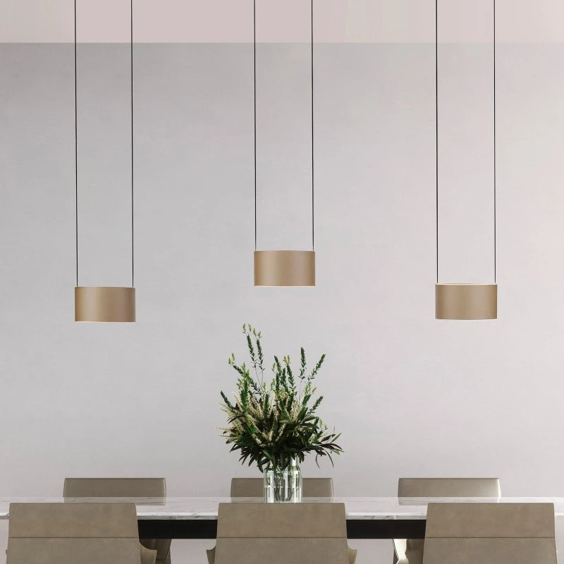 Żyrandol LED PURE Clipse, brązowy, 110 cm, CCT, 6-punktowy