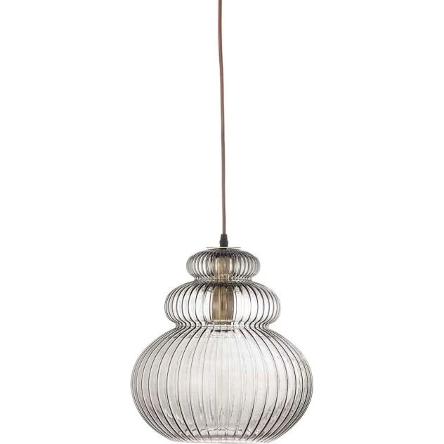 Bloomingville Sybia Lampa Wisząca Szyba Szara Ø31,5 cm