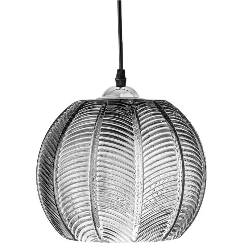 Bloomingville Adar Lampa Wisząca Szara z Szklanym Kloszem