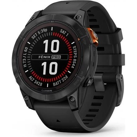 Garmin Fenix 7 Pro Solar Slate Gray z czarnym paskiem