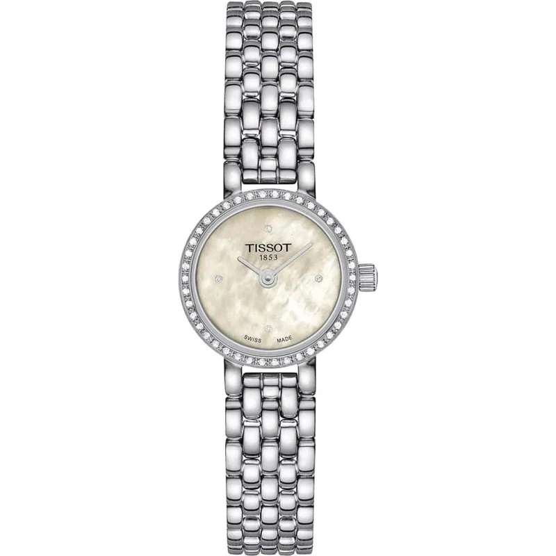 Tissot Lovely T140.009.61.116.00 Zegarek damska srebrny z diamentami