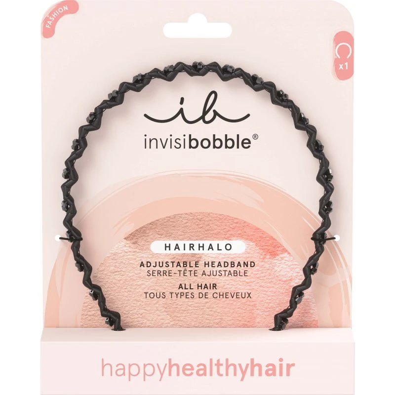 Invisibobble Hairhalo opaska do włosów Black Sparkle