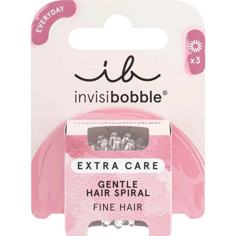 Invisibobble Extra Care Crystal Clear gumki spiralne 3 szt.