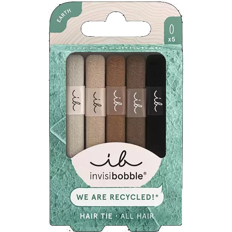 Invisibobble Earth Hair Tie Mocha - zestaw 5 sztuk