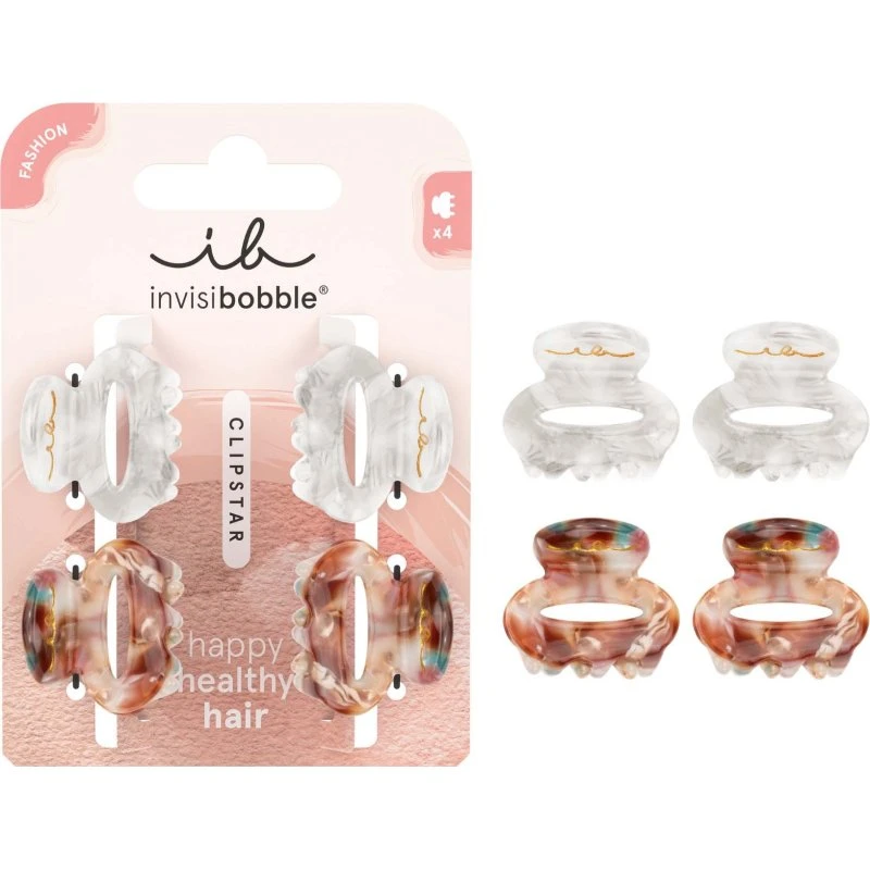 Invisibobble Clipstar Petit Bijoux - Zestaw 4 mini klamerek