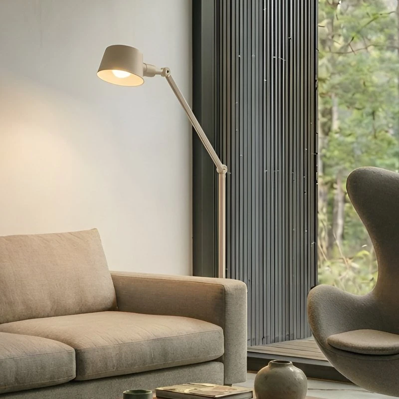 Lucande Lampa stojąca Silka, 173 cm, beżowa, regulowana, E27