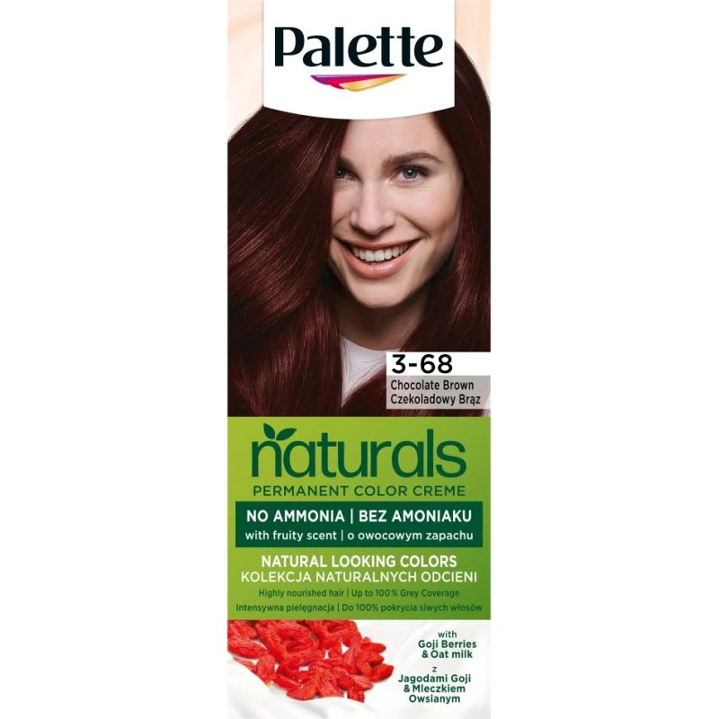 Schwarzkopf Palette Permanent Naturals Color Creme 3-68 Czekoladowy Brąz