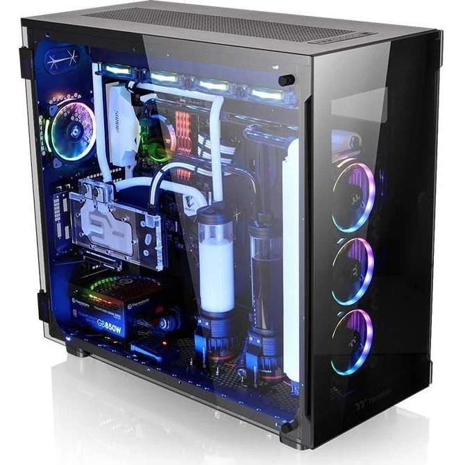 Thermaltake View 91 RGB Riing, szkło termiczne, czarny, XL-ATX