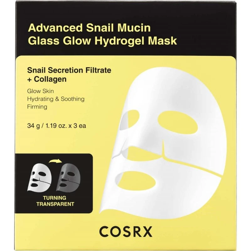 COSRX Advanced Snail Mucin Glass Glow Hydrogel Mask 3 szt.